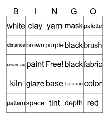 ART Bingo Card