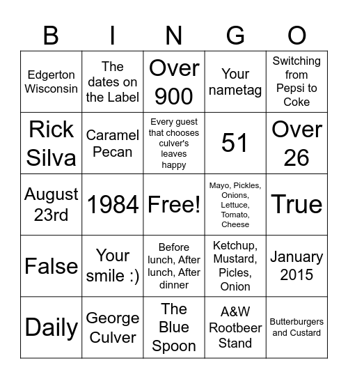 Bleed Blue Bingo Card