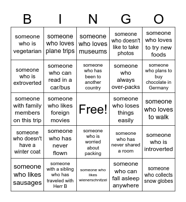 Travel In 2024! Bingo Card