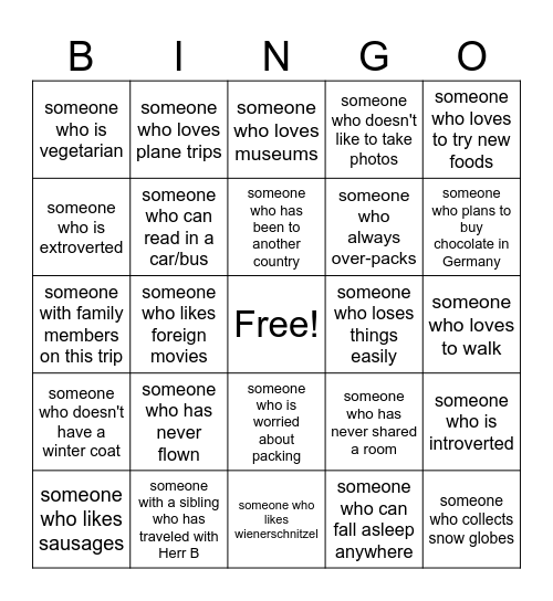 Travel In 2024! Bingo Card