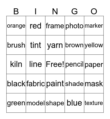 ART Bingo Card