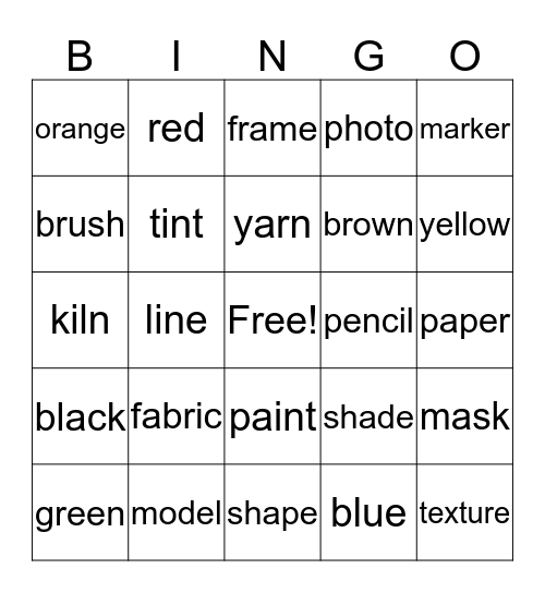 ART Bingo Card