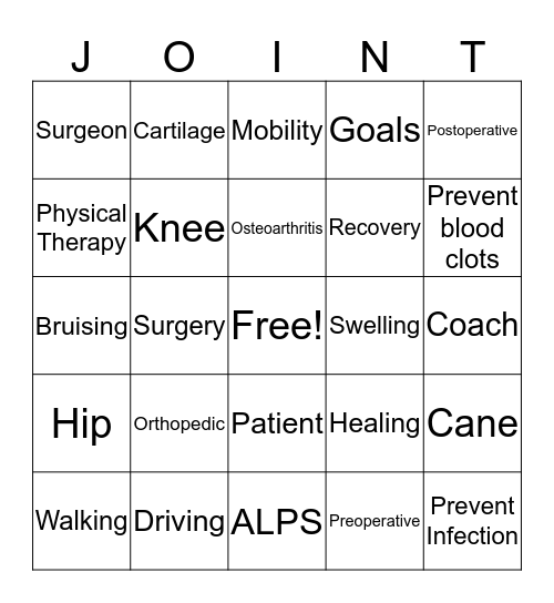 JRC BINGO Card