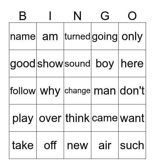 List B 1-25 Bingo Card