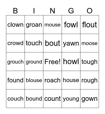 4th Grade Bingo Card