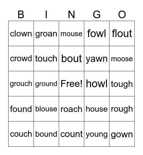 4th Grade Bingo Card