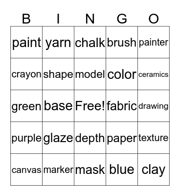 HBS ART Bingo Card