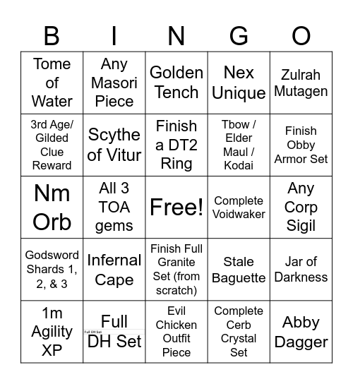 Sexy Memers Bingo Card
