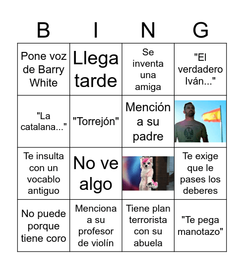 Sofía Bingo Card