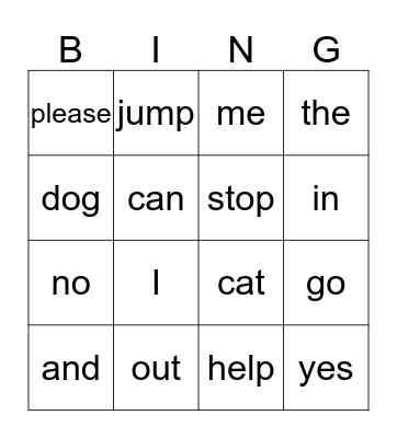 Bingo Card