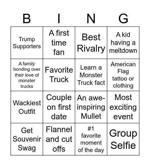 Let's Get JAM'd Bingo Card