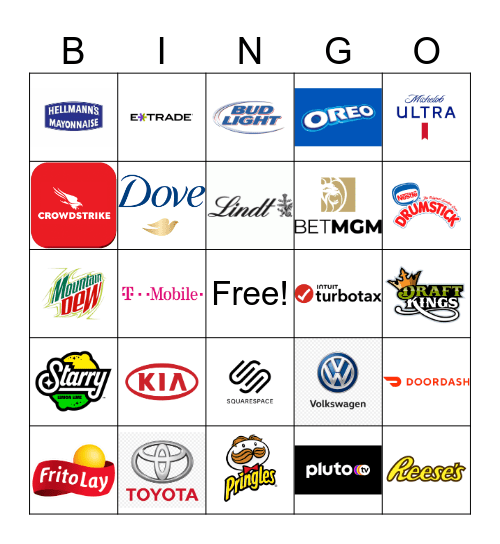 Super Bowl 50 Bingo Card