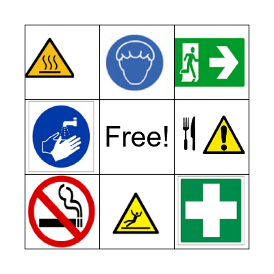 Health and Safety Bingo Card