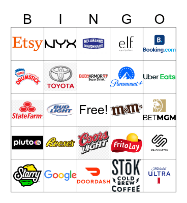 Super Bowl 50 Bingo Card