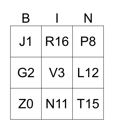 Deutsche Zahlen und Buchstaben Bingo Card