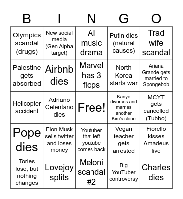 2024 Bingo Card