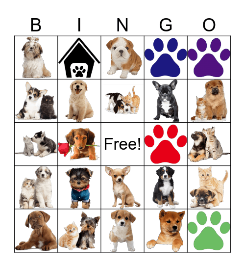 Puppies Bingo Card