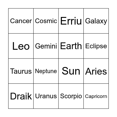 Connect Four Bingo Card