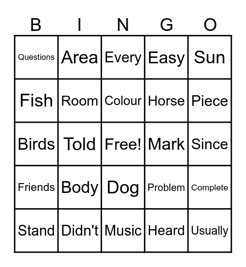 Fry's 4th 100 1-25 Bingo Card