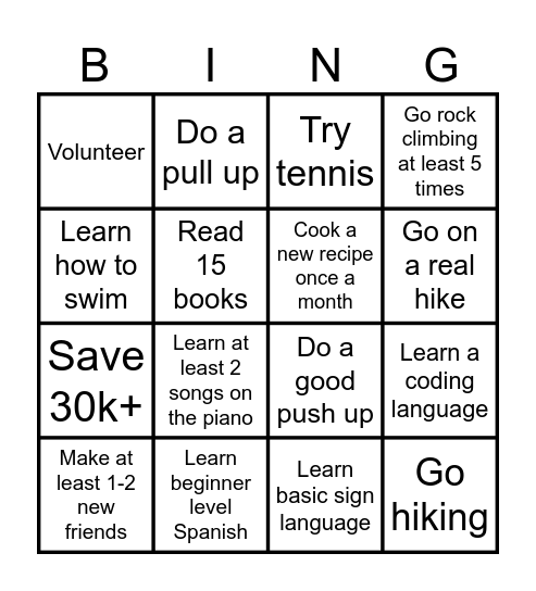 2024 Bingo Card