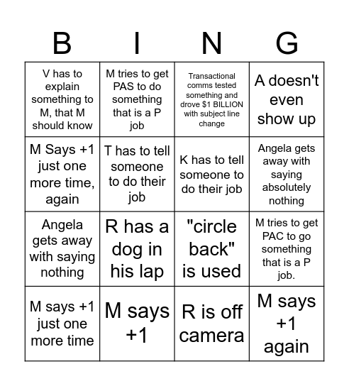 SLT Bingo Card
