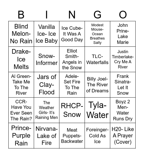 Radio Bingo H 2 Ohhh Bingo Card