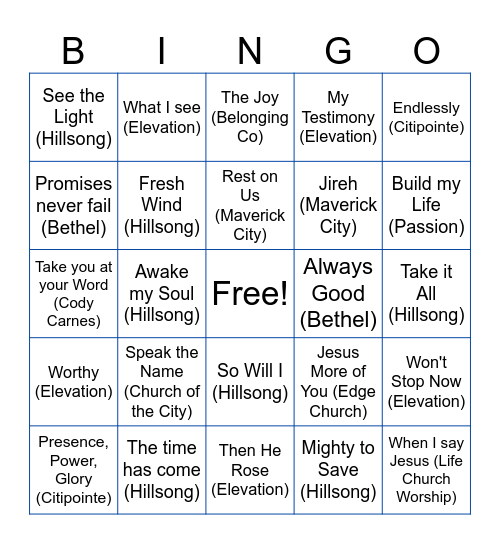 Goodlife Creative Bingo Card