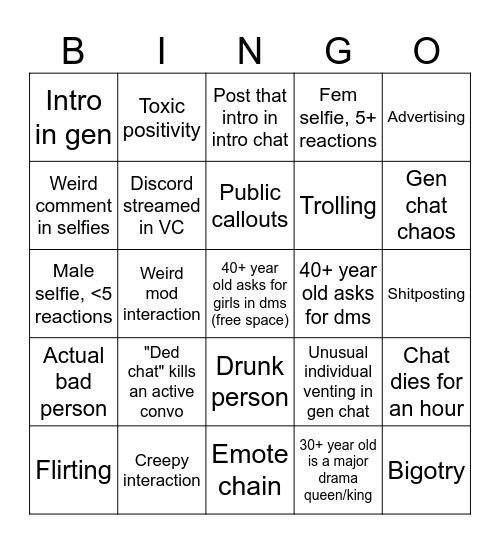 MNFH BINGO SEASON 2 Bingo Card