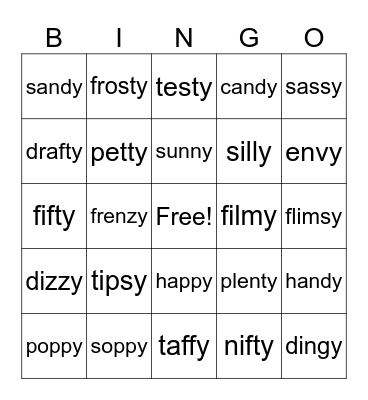 Penny Bingo Card