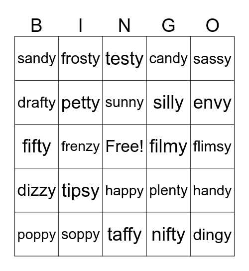 Penny Bingo Card