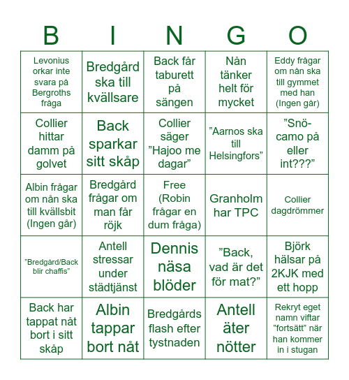 Drumsö Bingo Card