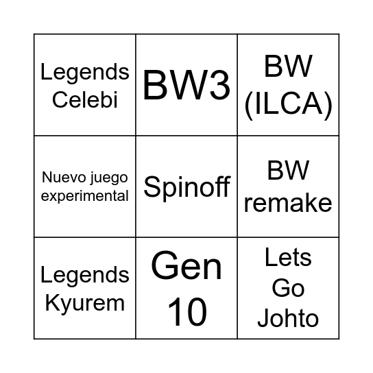 PKMN PRESENTS 2024 Bingo Card