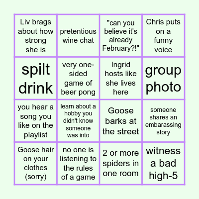 i guess we play bingo cos we're old now Bingo Card