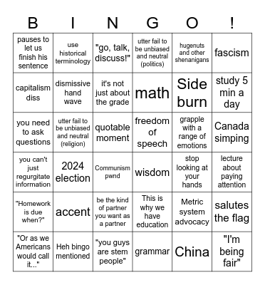 Heh Bingo Card