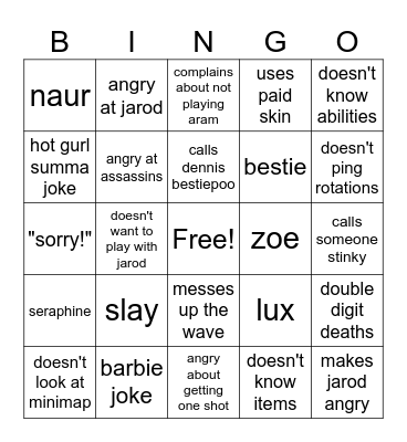 boba queen Bingo Card