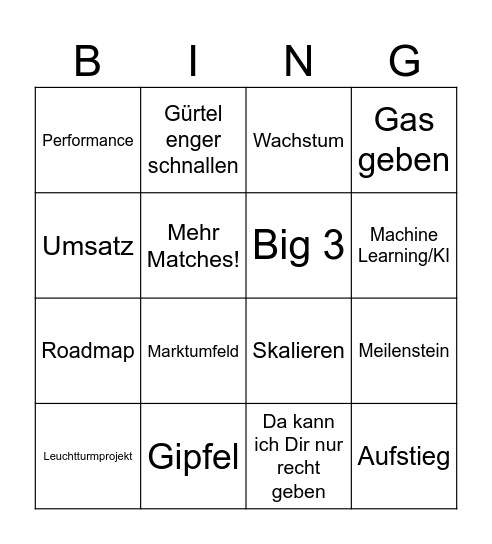 Kick-Off Bingo Card