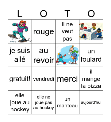 5/6 l'hiver!  2024 Bingo Card