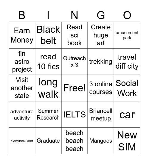 2024 BINGO Card