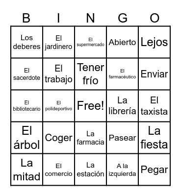 UNIDAD 6 Bingo Card