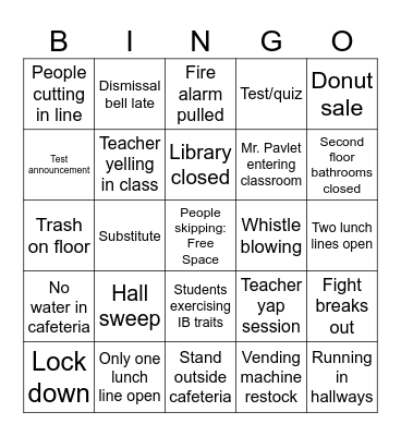 Parkdale Bingo Card