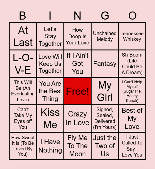 💘 Valentine's Day Bingo 💘 Bingo Card