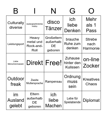 Ice Breaker MG Bingo Card