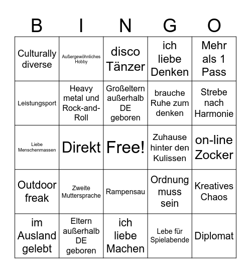 Ice Breaker MG Bingo Card