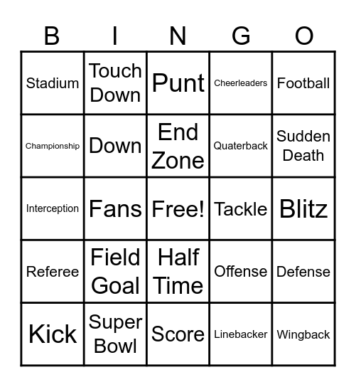 2024 Super Bowl! Bingo Card