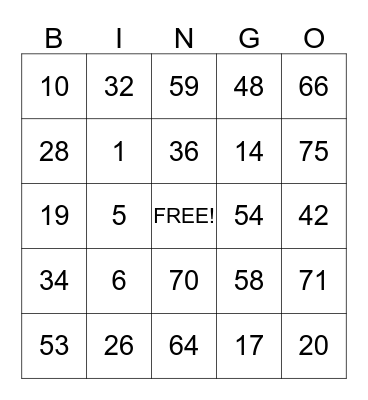 Amagansett Chamber of Commerce 2013 Bingo Card