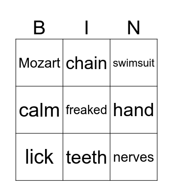 THUG p.150-154 Bingo Card