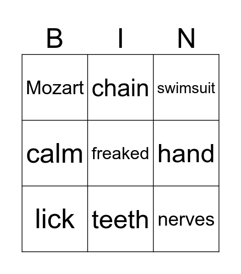 THUG p.150-154 Bingo Card