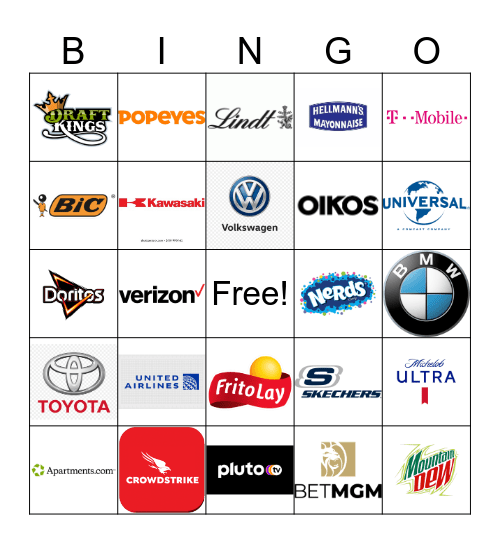 Super Bowl 50 Bingo Card