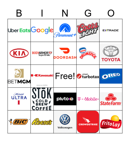 Super Bowl 50 Bingo Card