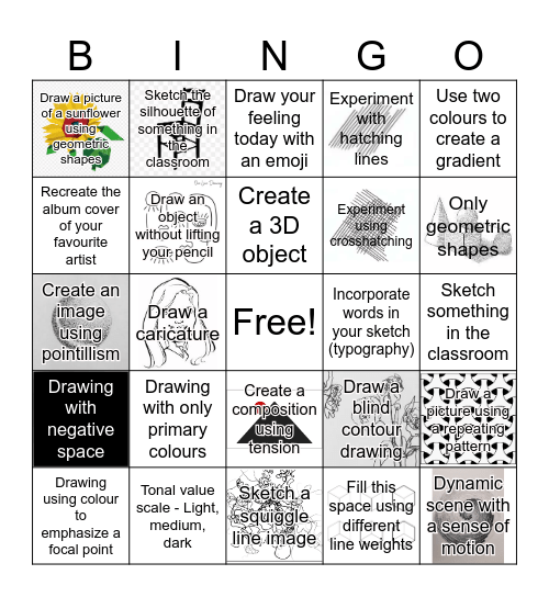 Art Bingo Card